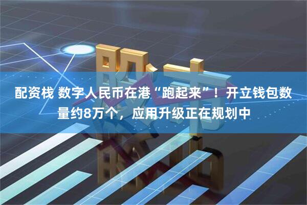 配资栈 数字人民币在港“跑起来”！开立钱包数量约8万个，应用升级正在规划中